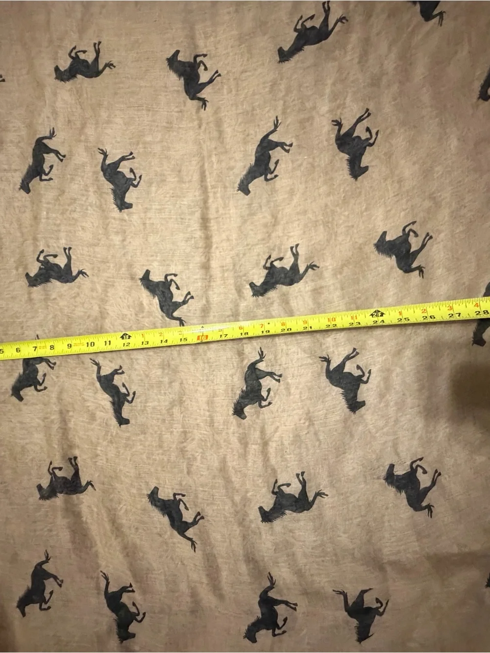 Light Brown Horse Print Women's Scarf